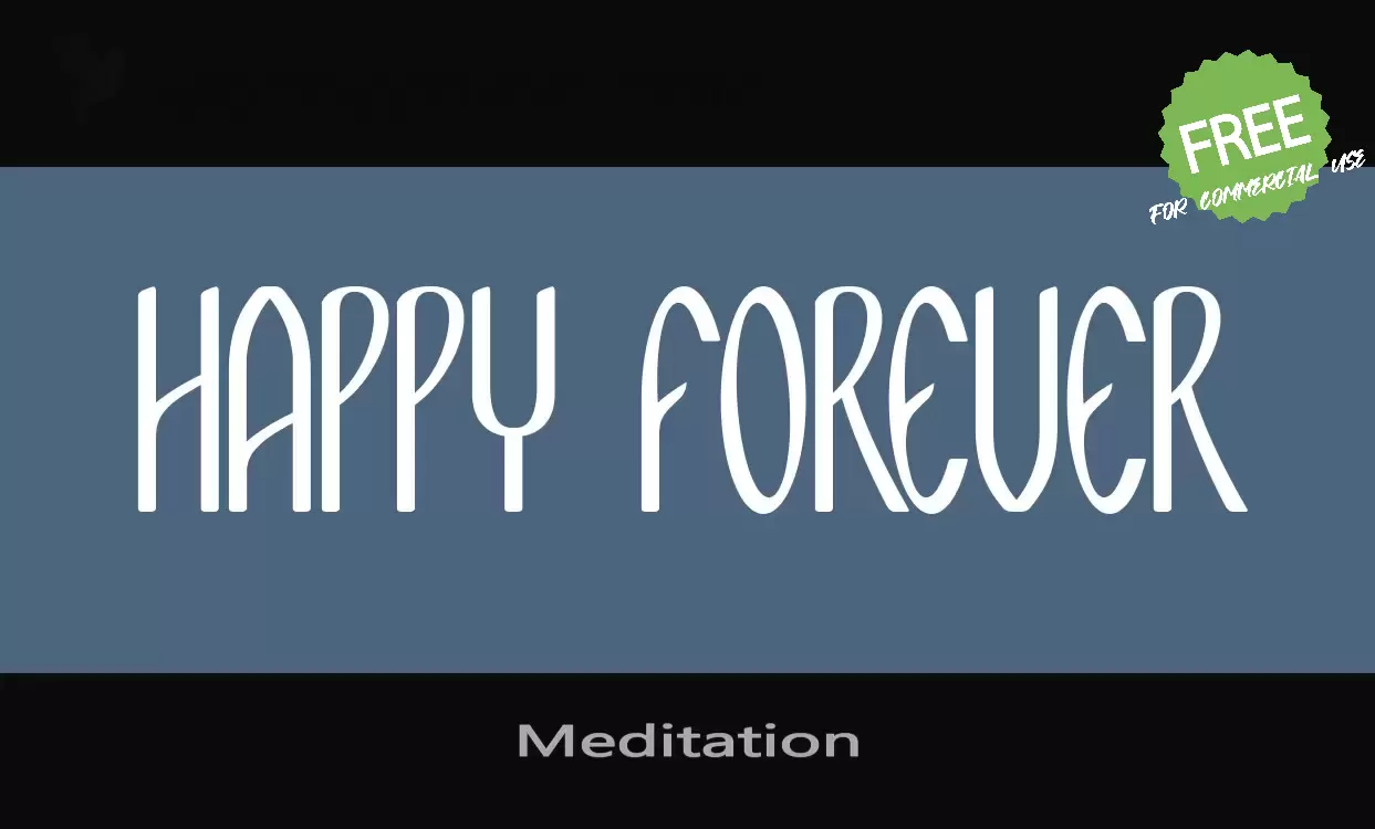 Font Sample of Meditation