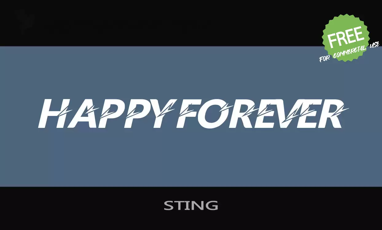 Font Sample of STING