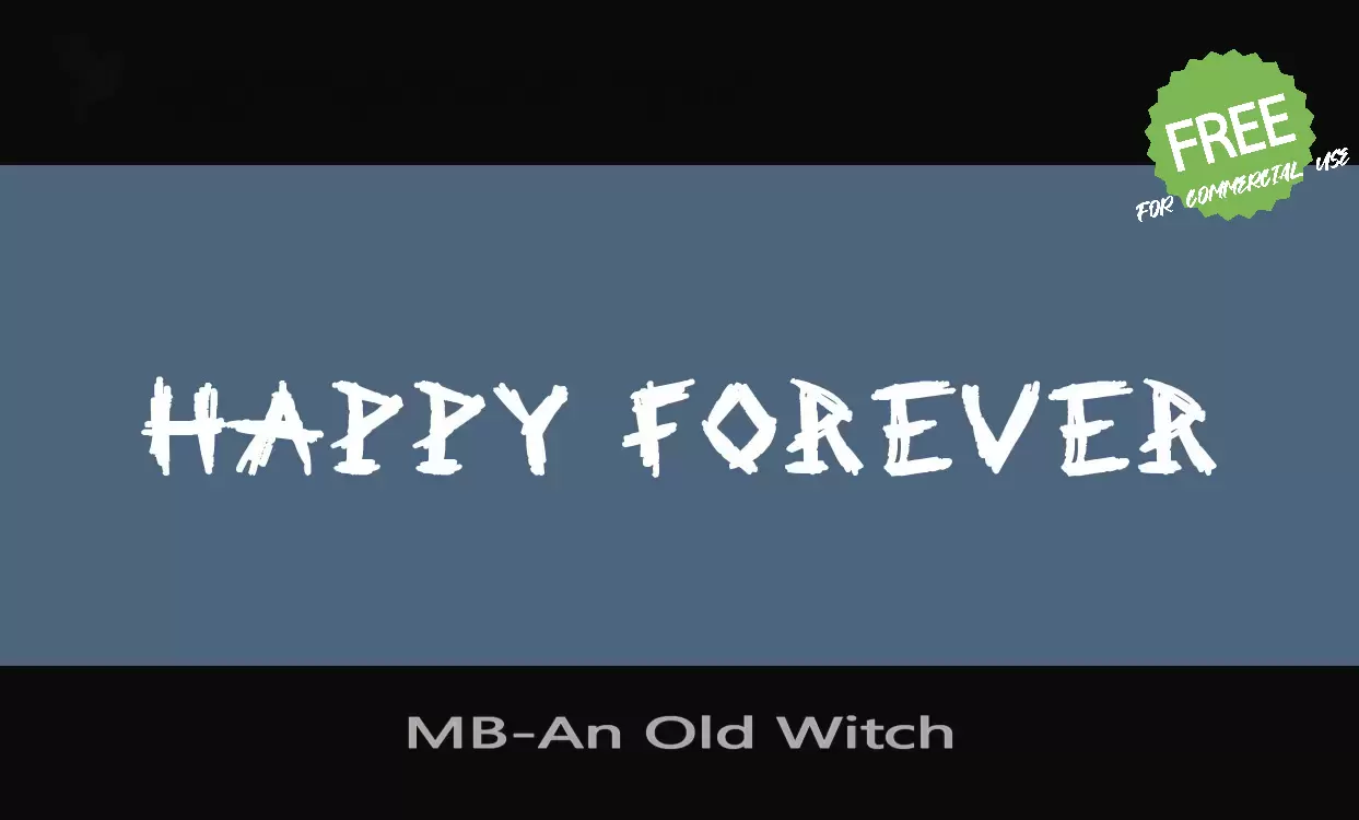 「MB-An Old Witch」字体效果图