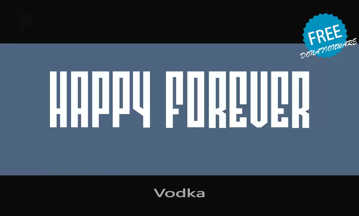 Font Sample of Vodka