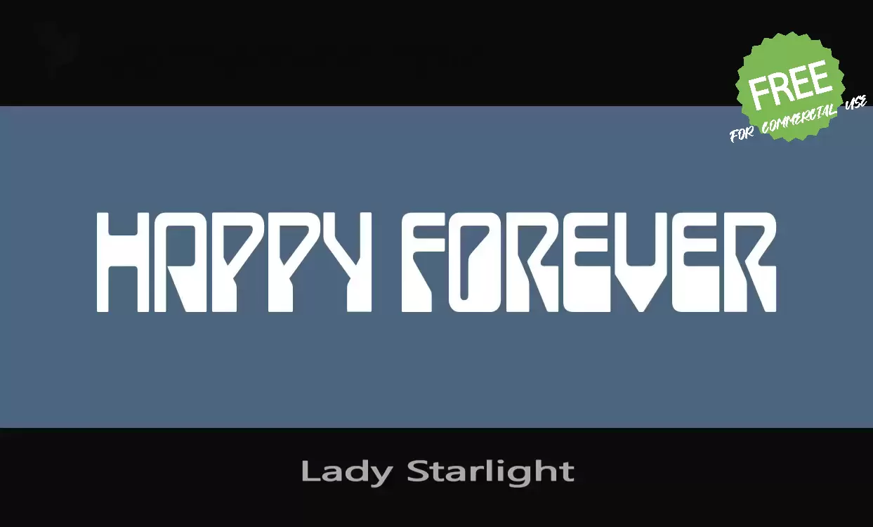 Font Sample of Lady-Starlight