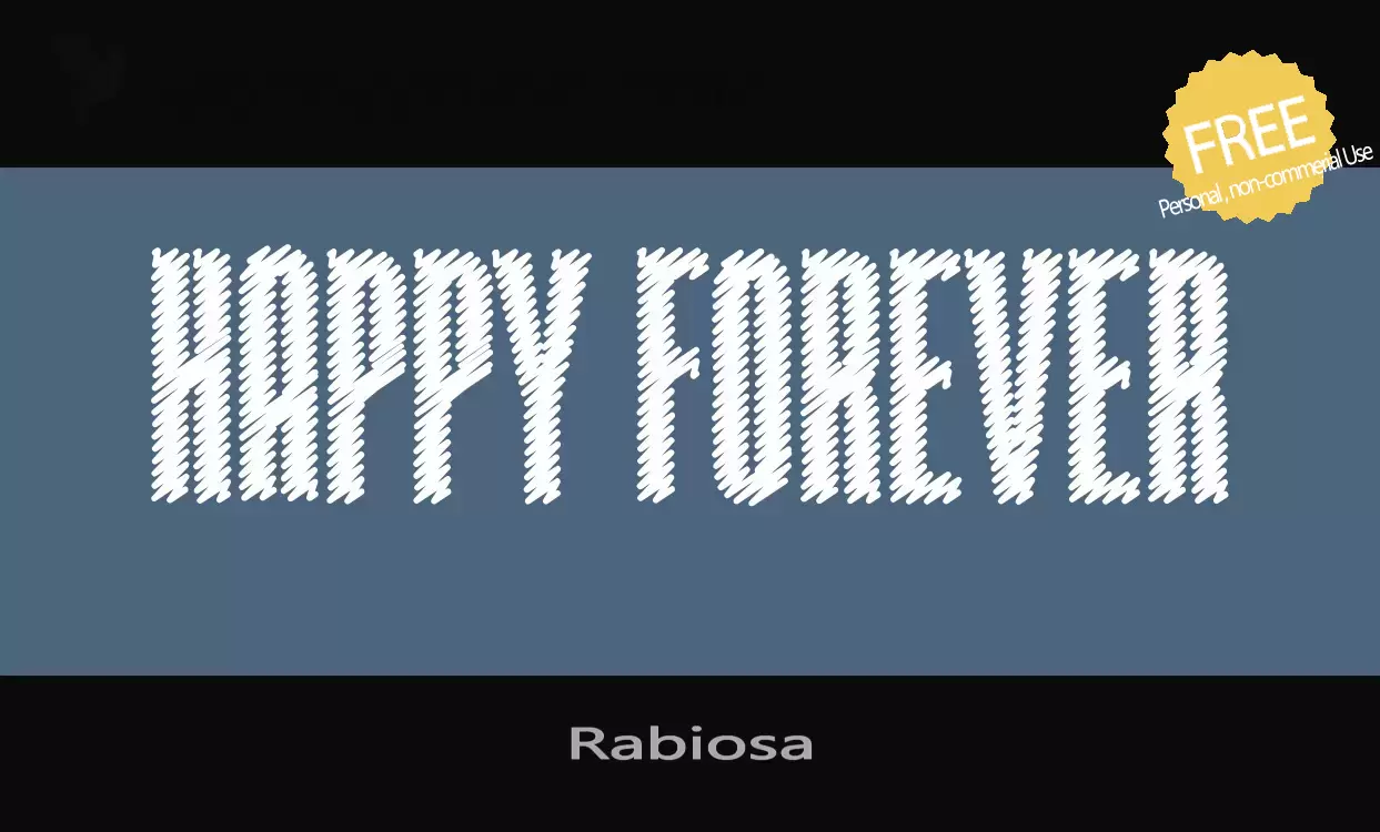 Font Sample of Rabiosa