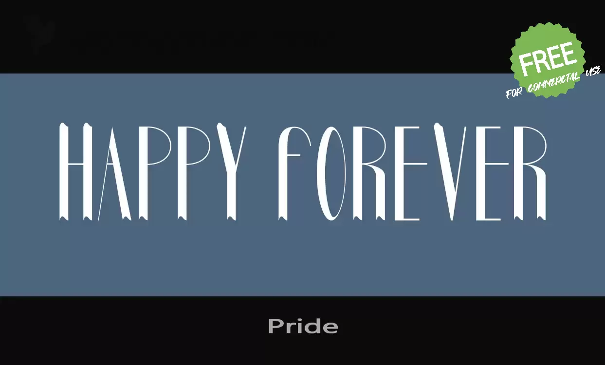 Font Sample of Pride