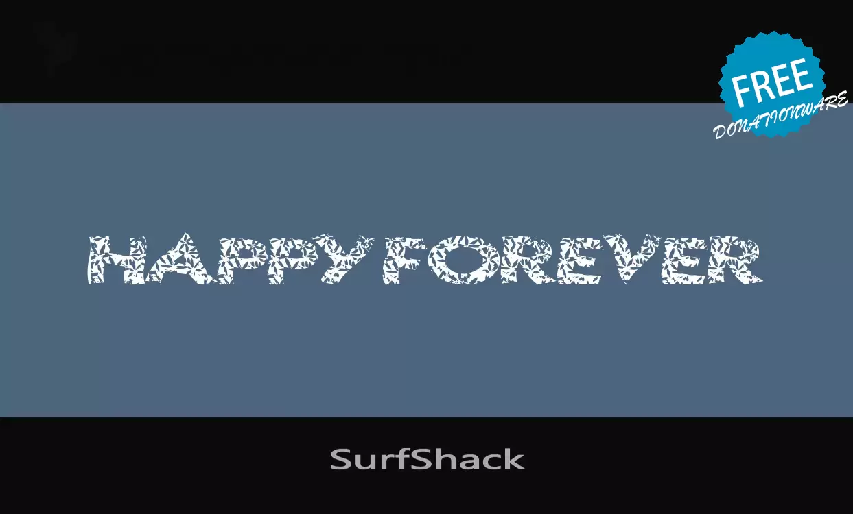 Font Sample of SurfShack