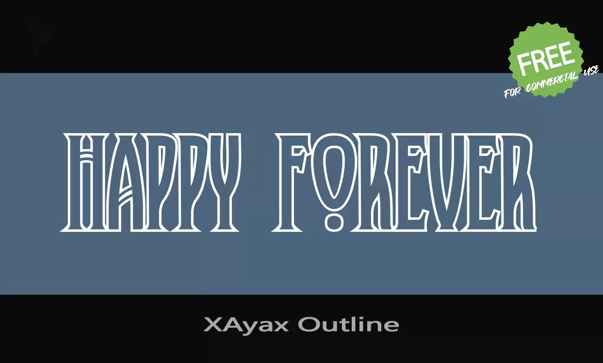 Font Sample of XAyax-Outline