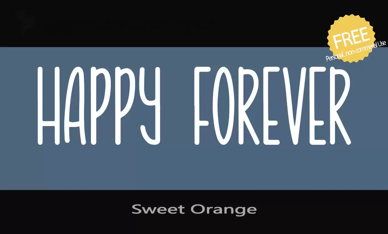 「Sweet-Orange」字体效果图