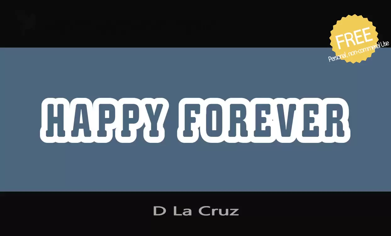 Font Sample of D-La-Cruz