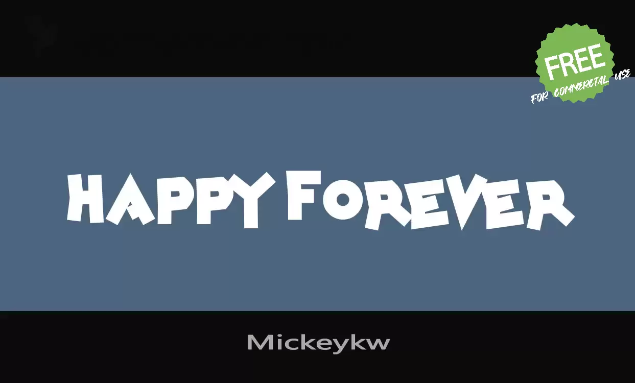 Font Sample of Mickeykw