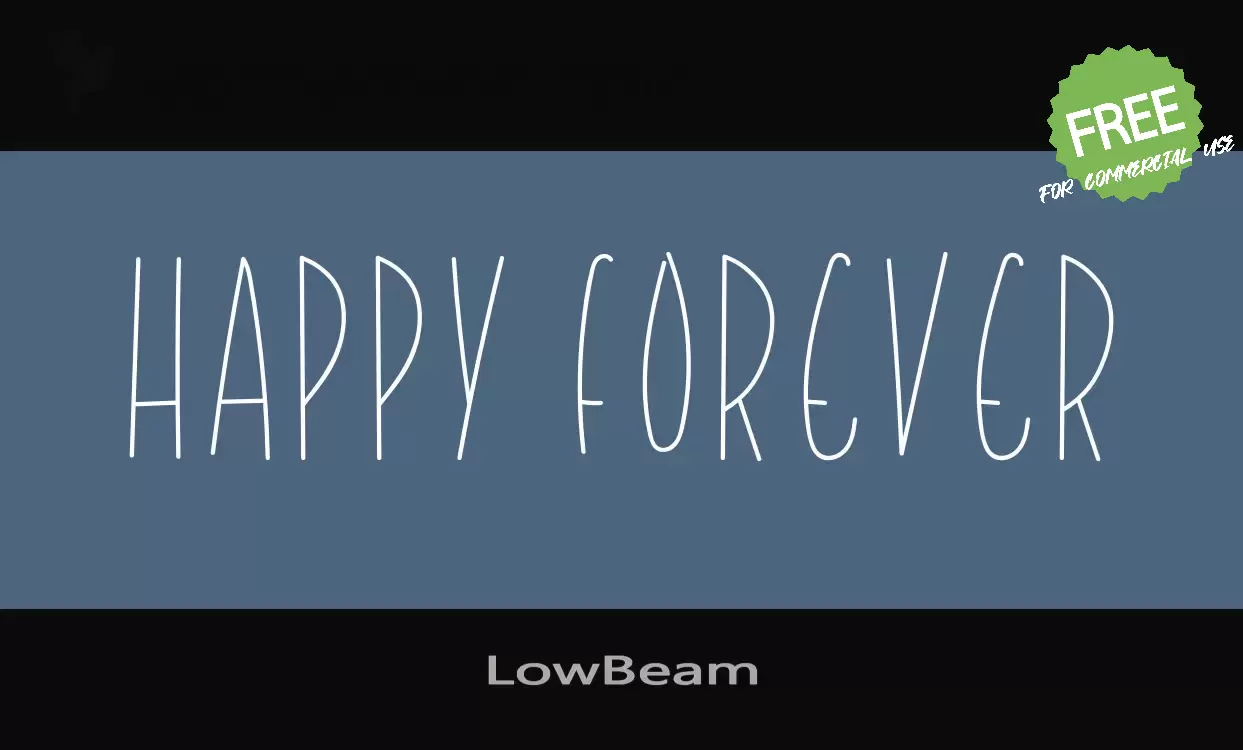 「LowBeam」字体效果图