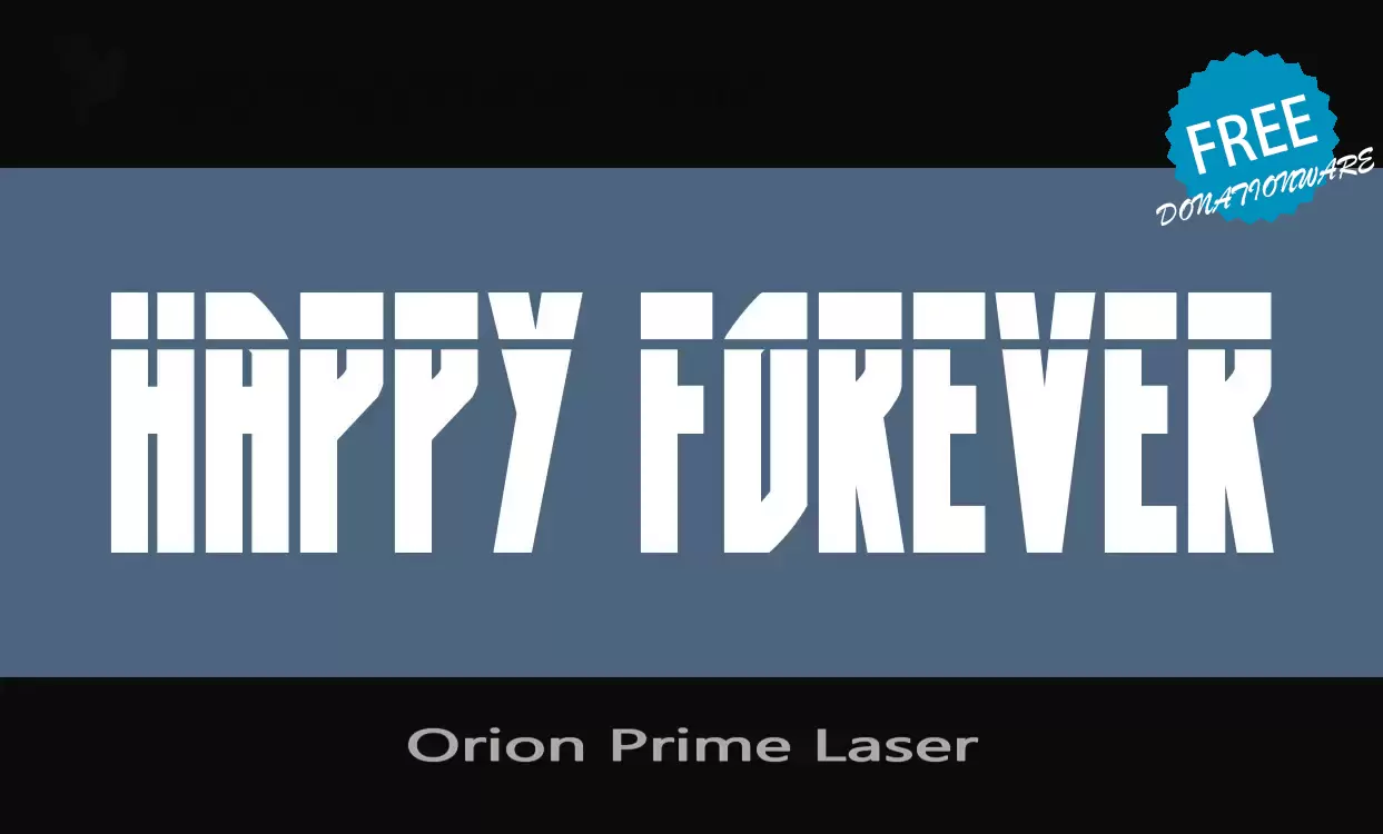 Font Sample of Orion-Prime-Laser