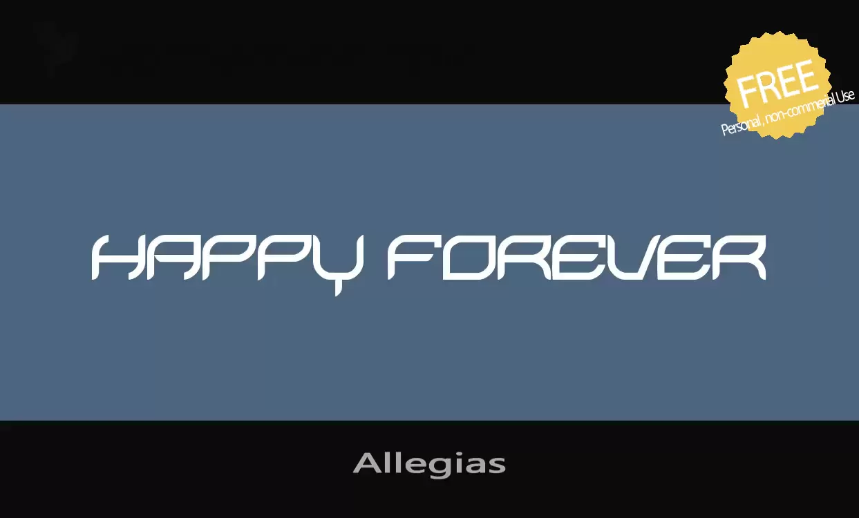 Font Sample of Allegias