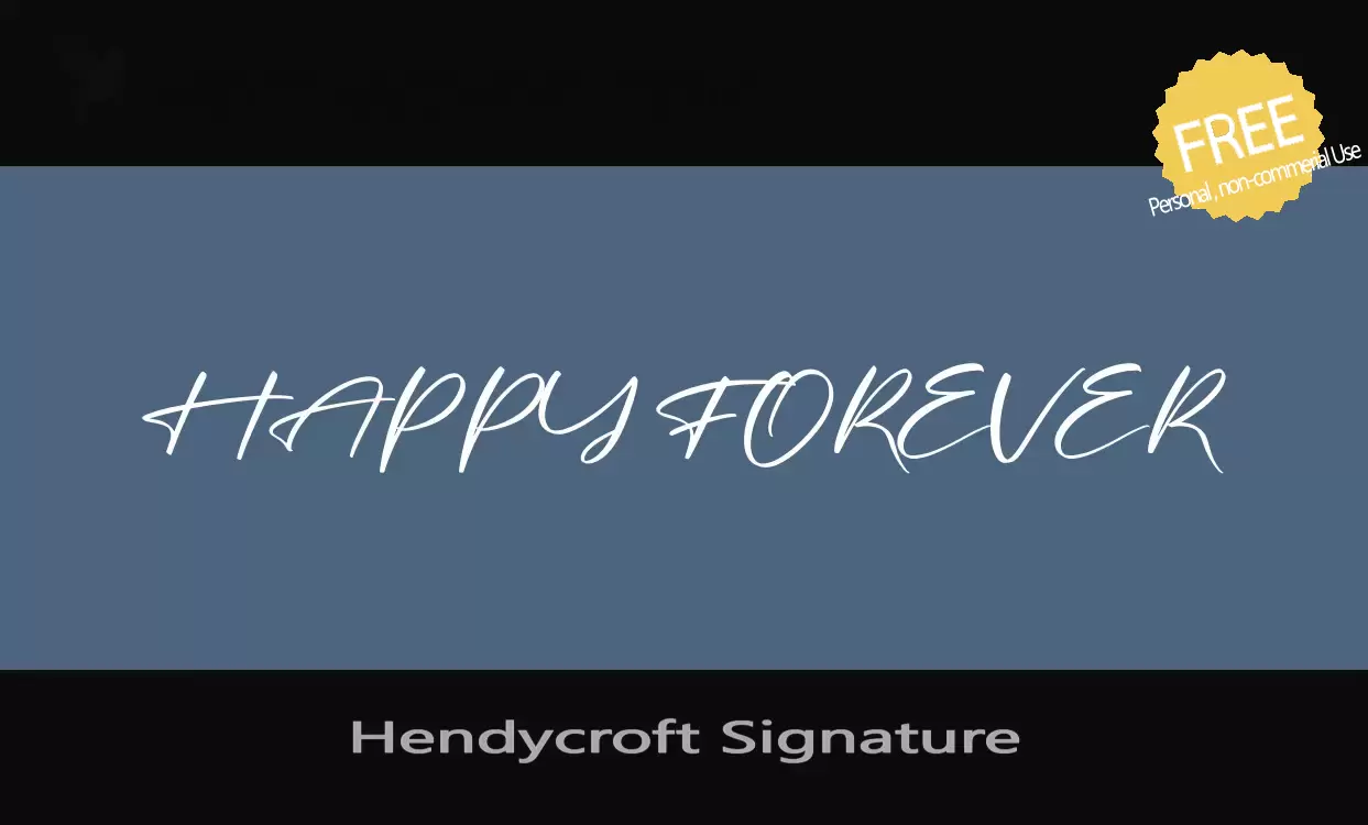 「Hendycroft-Signature」字体效果图