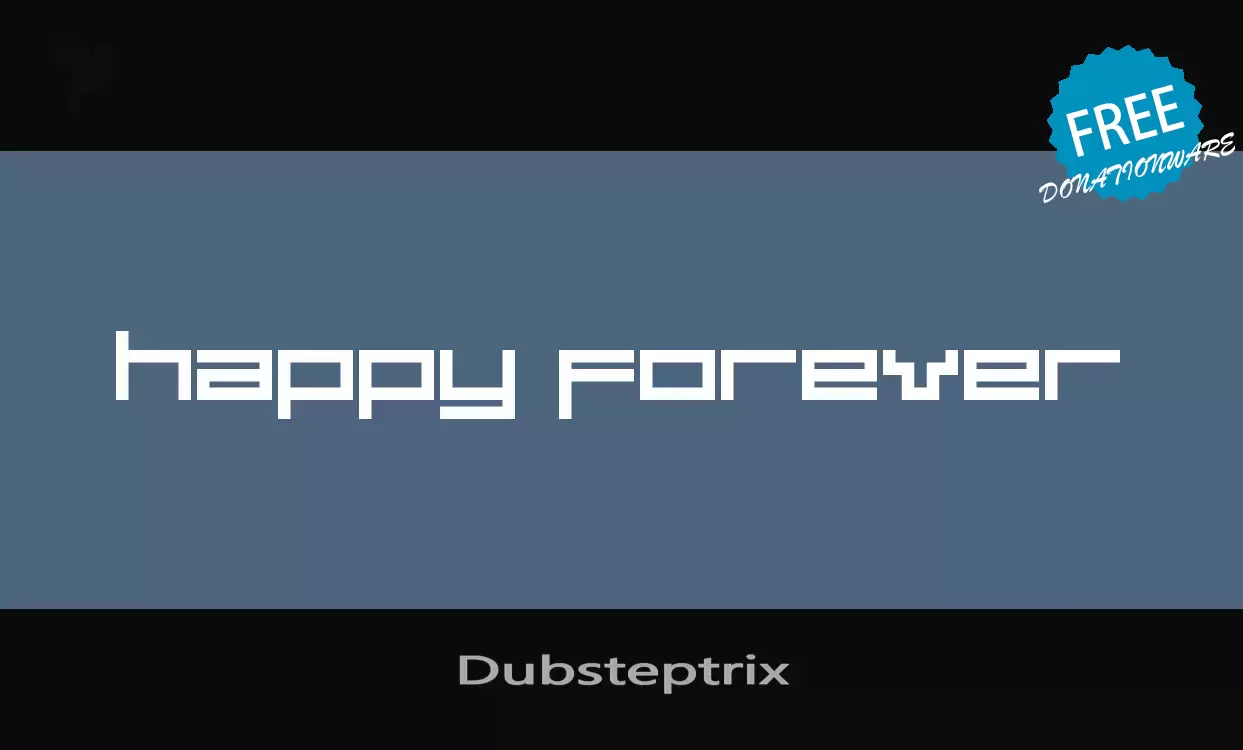 Font Sample of Dubsteptrix