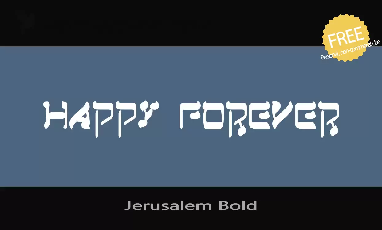 「Jerusalem-Bold」字体效果图