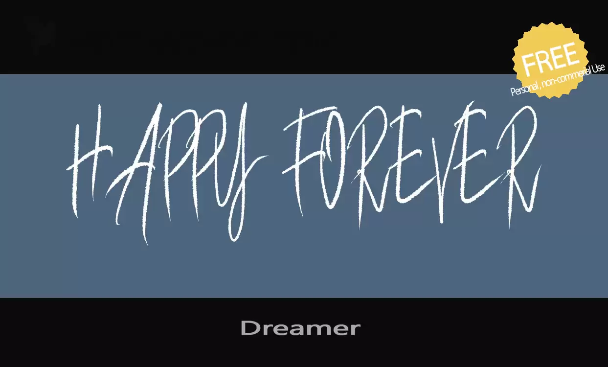 Font Sample of Dreamer