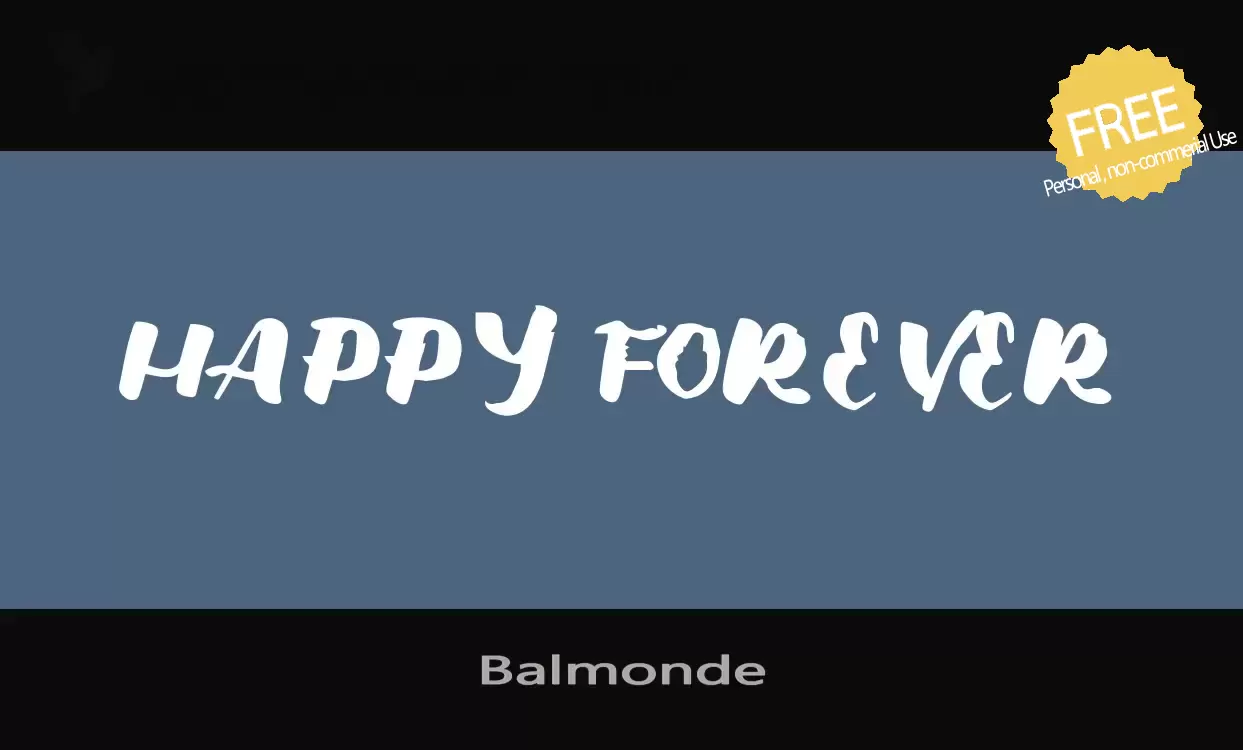 Font Sample of Balmonde