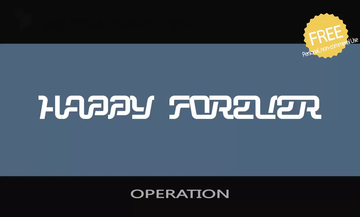 Font Sample of OPERATION