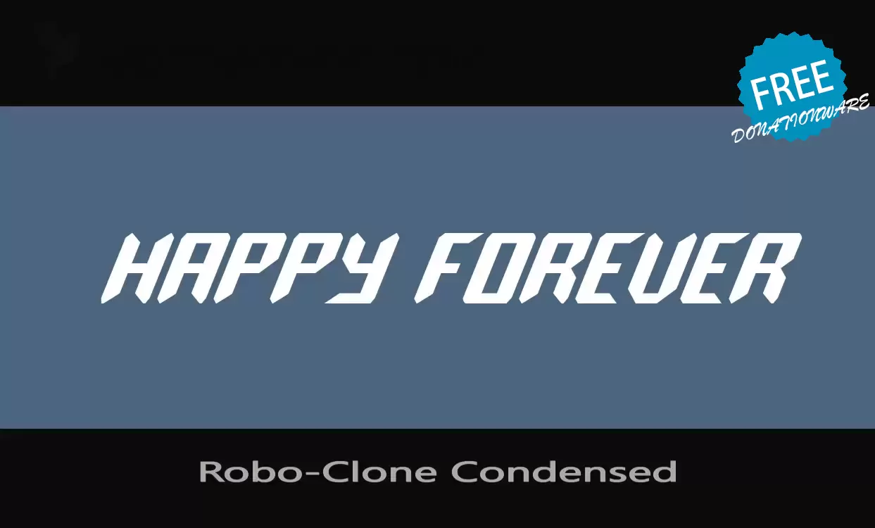 Font Sample of Robo-Clone-Condensed