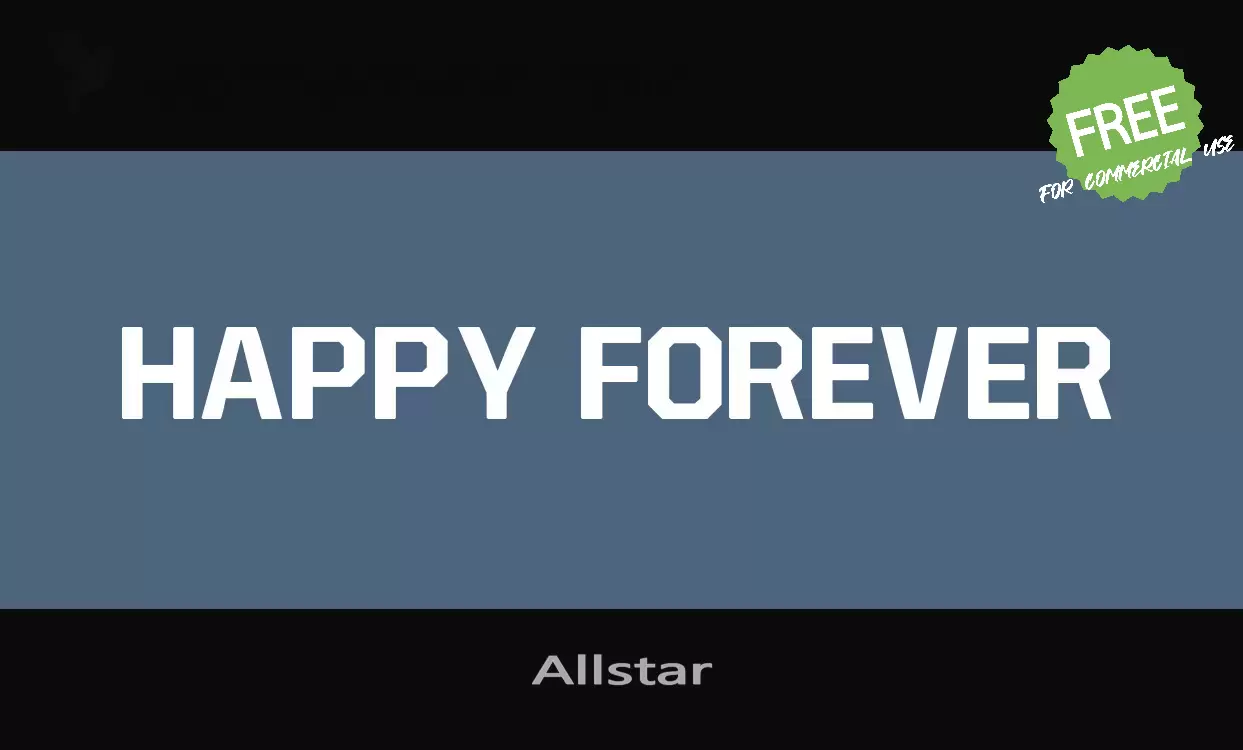 Font Sample of Allstar