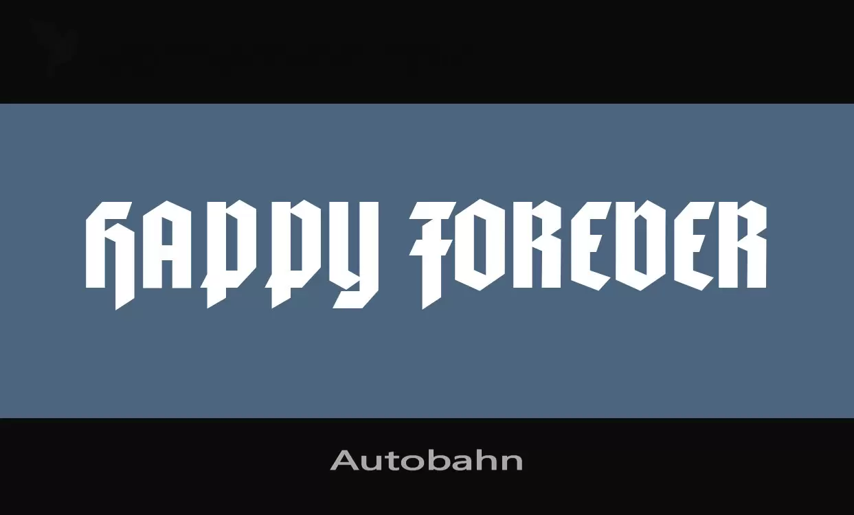 Font Sample of Autobahn