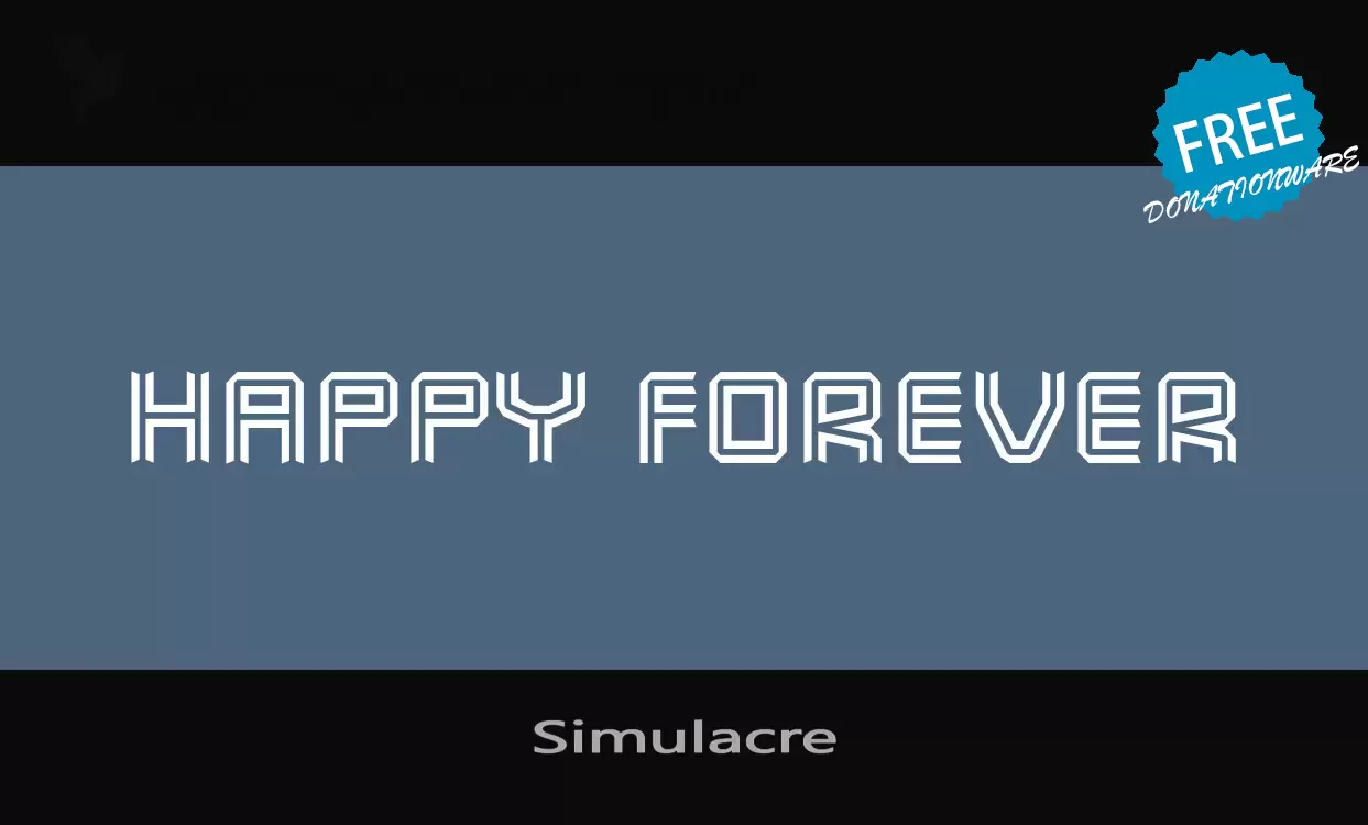 Font Sample of Simulacre