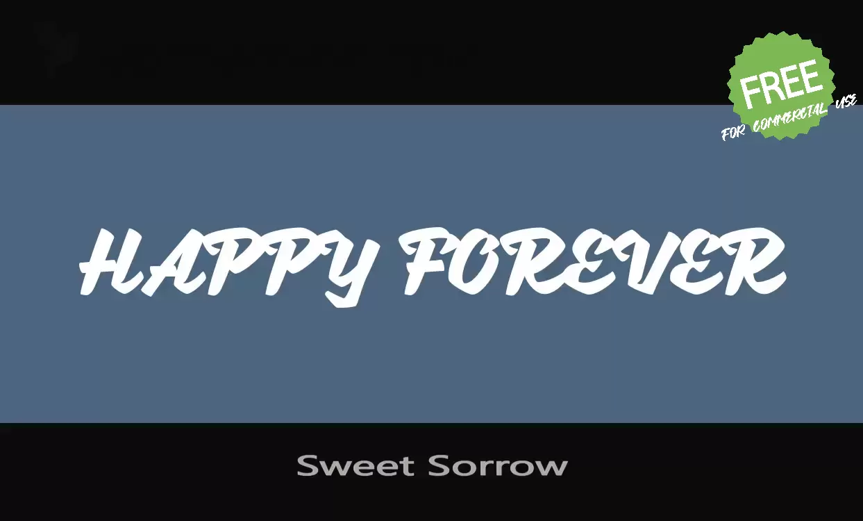 「Sweet Sorrow」字体效果图