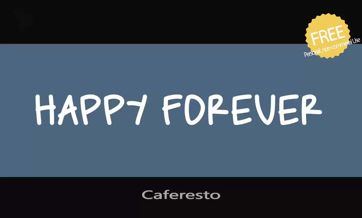 「Caferesto」字体效果图