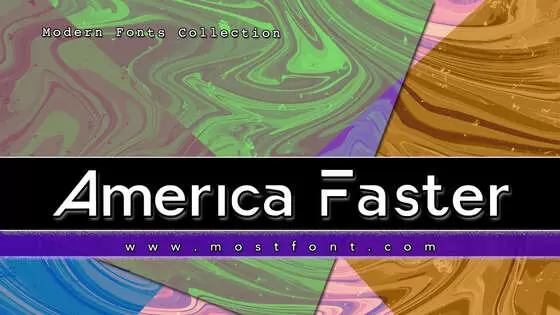 「America-Faster」字体排版图片