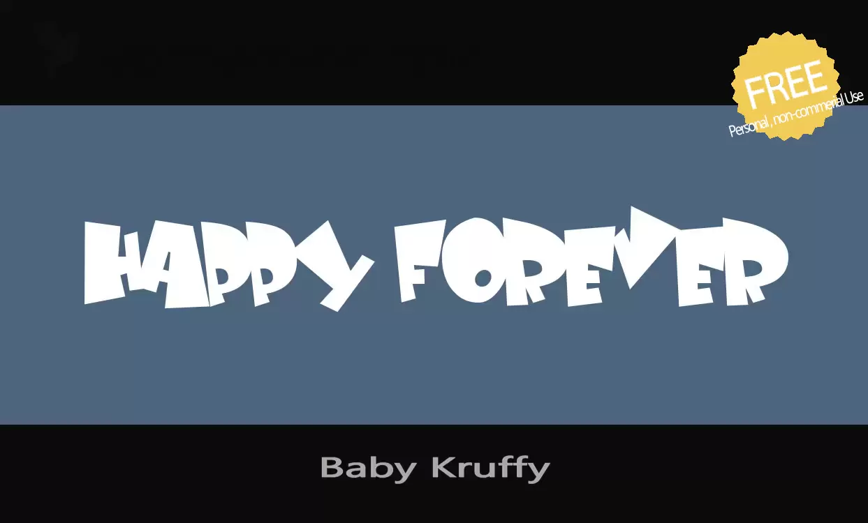 Font Sample of Baby-Kruffy