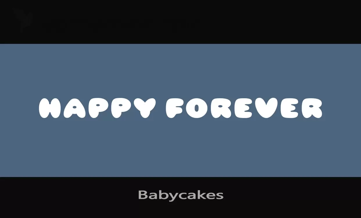 「Babycakes」字体效果图