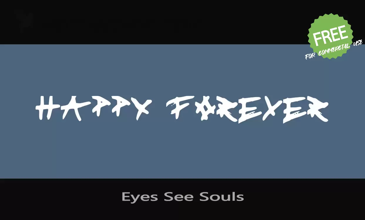 「Eyes-See-Souls」字体效果图