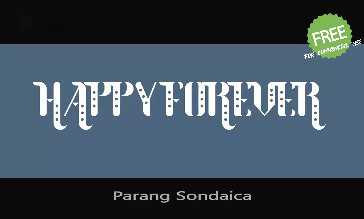 Font Sample of Parang-Sondaica