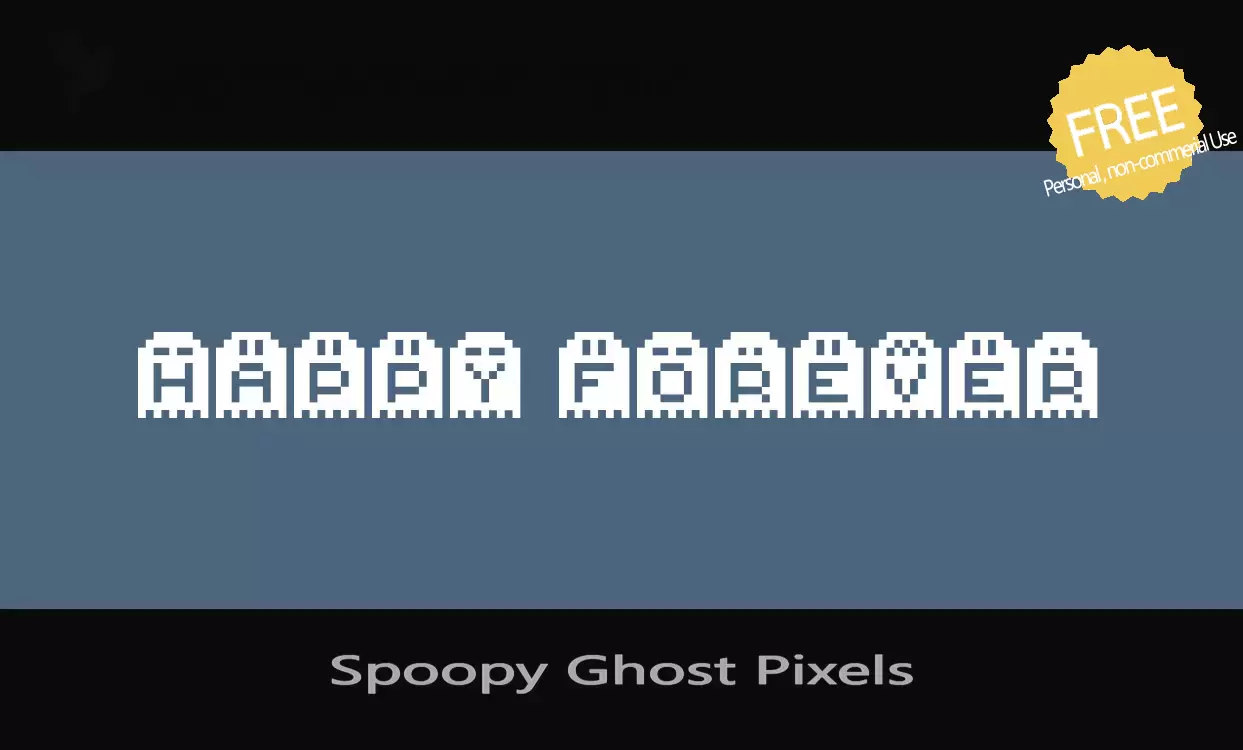 「Spoopy-Ghost-Pixels」字体效果图