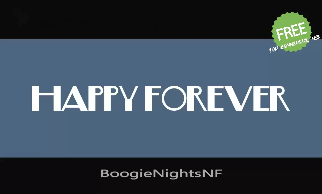 「BoogieNightsNF」字体效果图