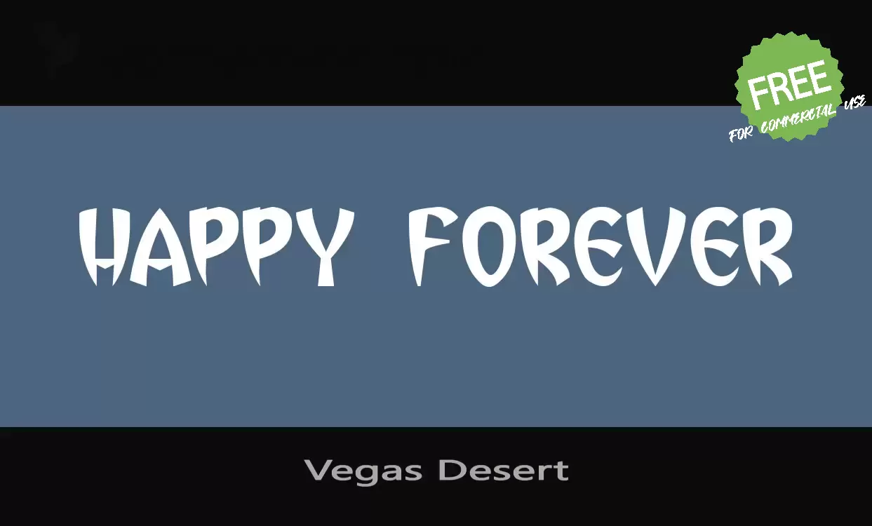 「Vegas Desert」字体效果图