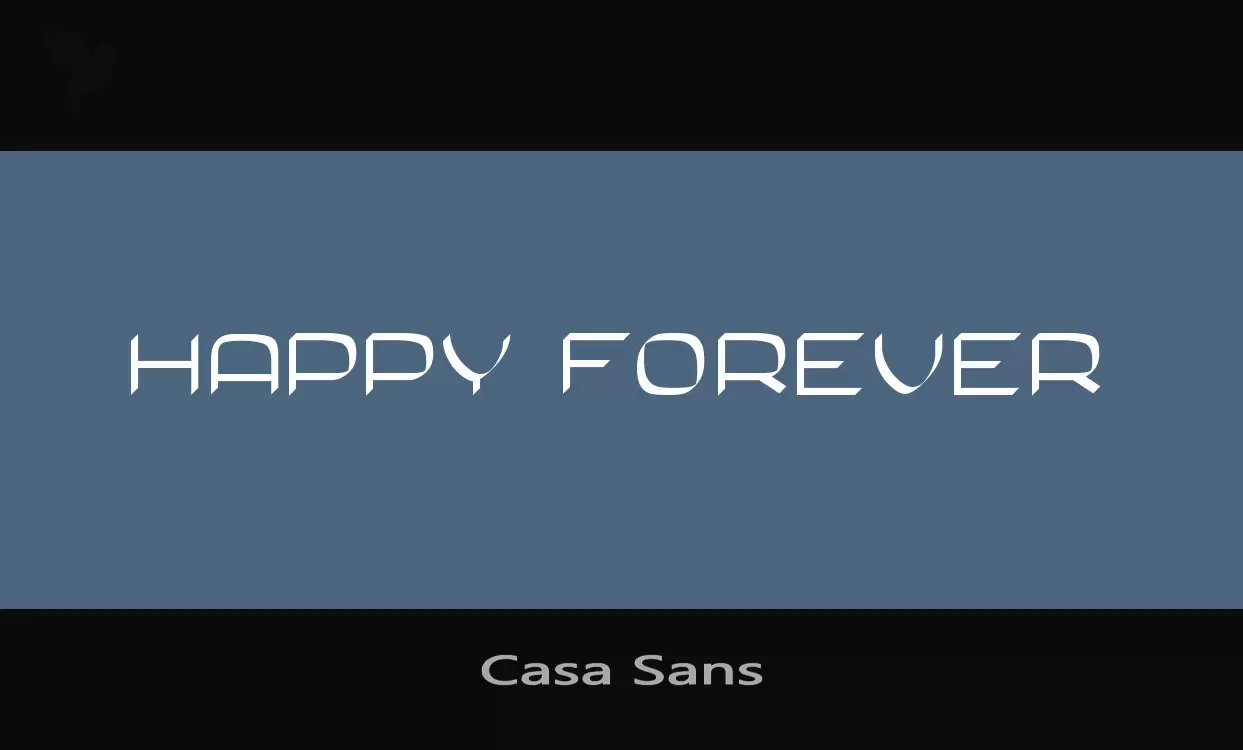 Font Sample of Casa-Sans