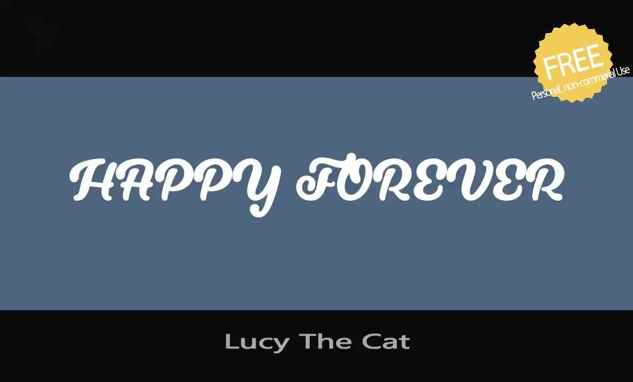 Font Sample of Lucy-The-Cat