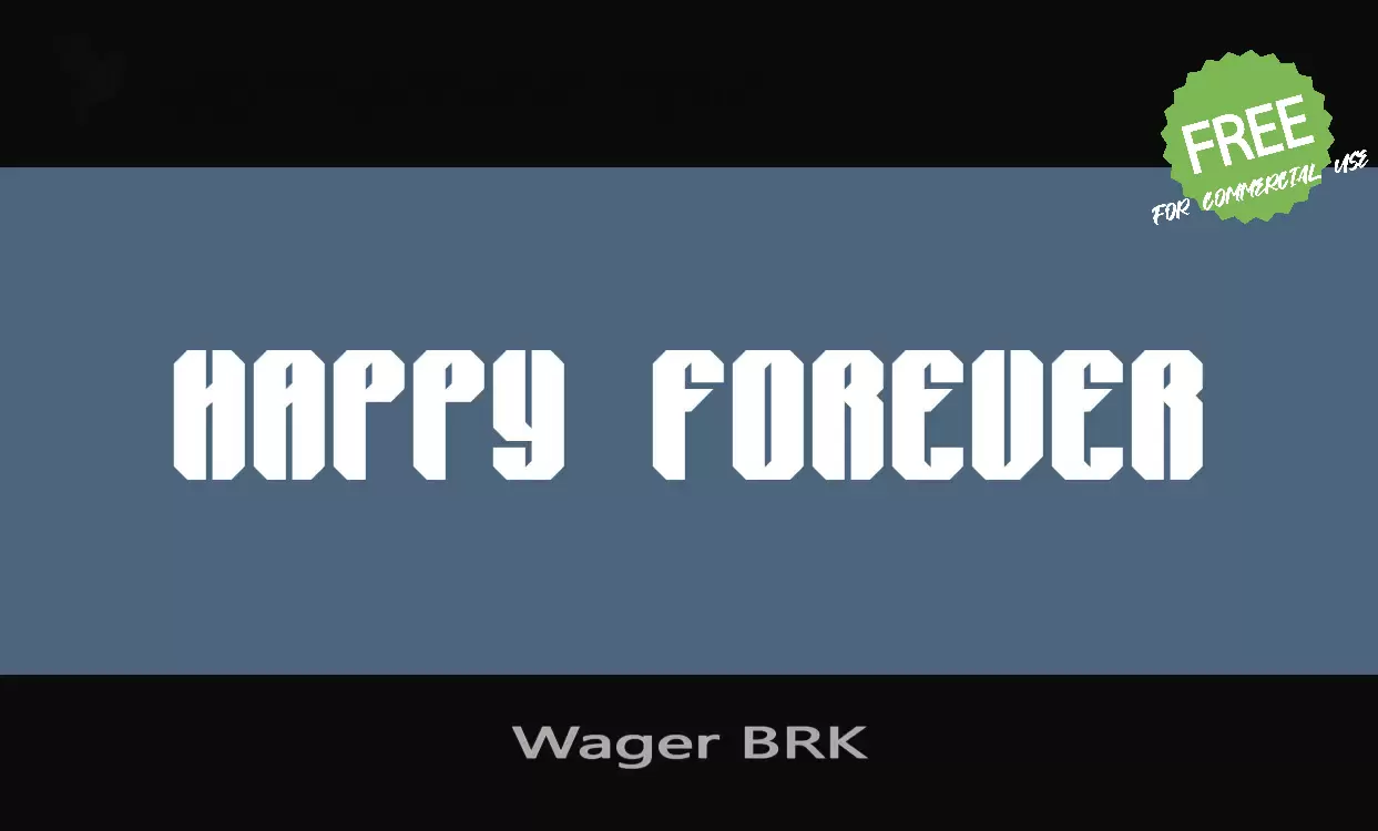 「Wager-BRK」字体效果图