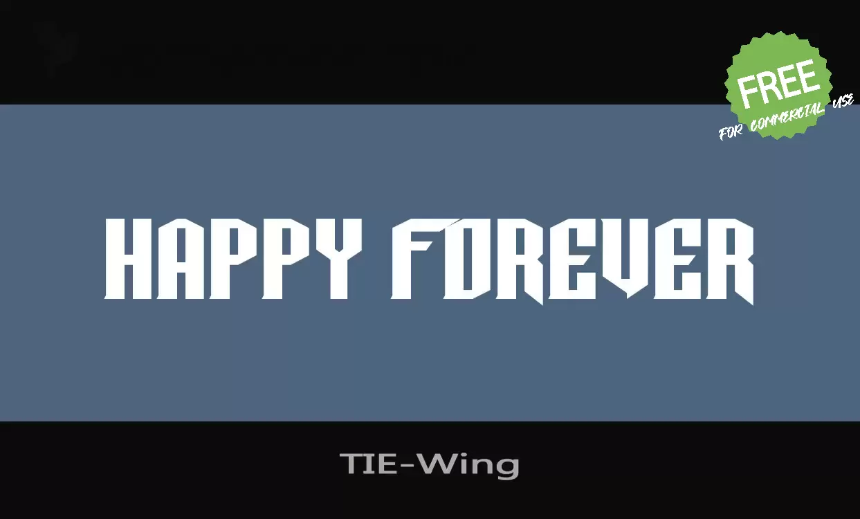 Font Sample of TIE-Wing