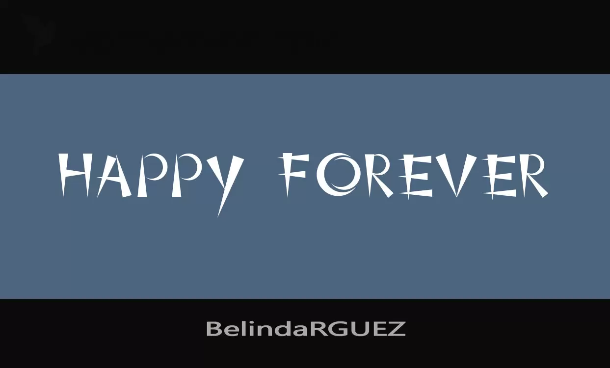 Font Sample of BelindaRGUEZ