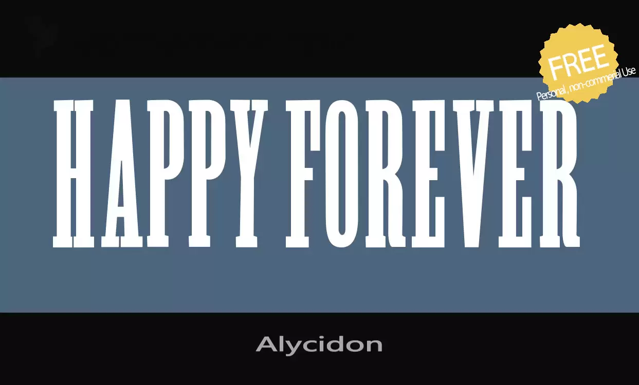 Font Sample of Alycidon