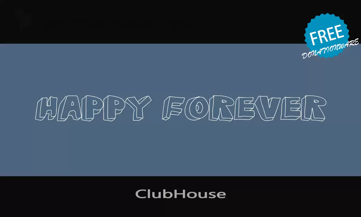 Font Sample of ClubHouse