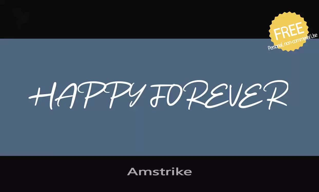 Font Sample of Amstrike