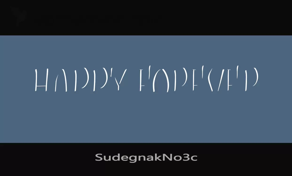 Font Sample of SudegnakNo3c