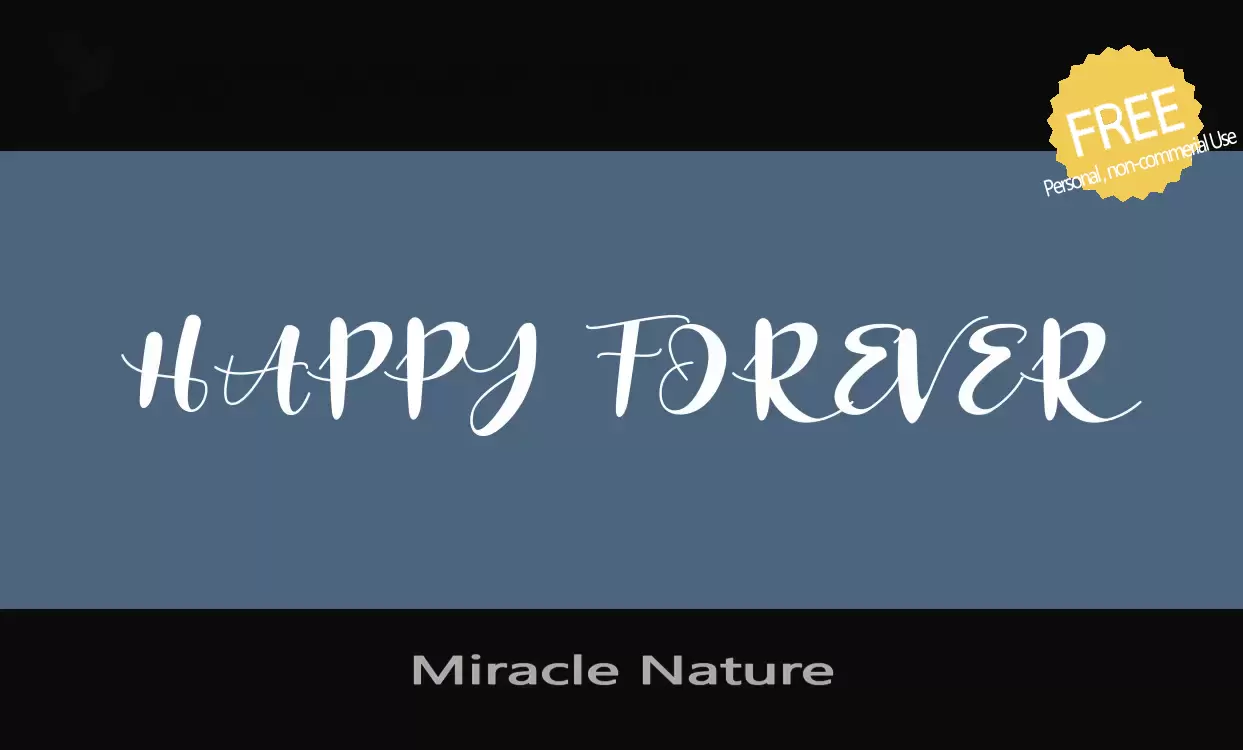 Font Sample of Miracle-Nature