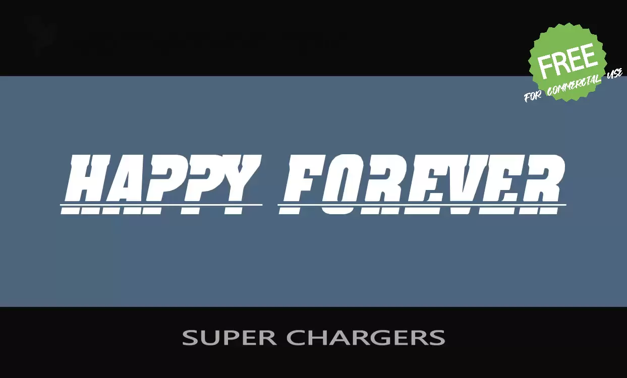 Font Sample of SUPER-CHARGERS