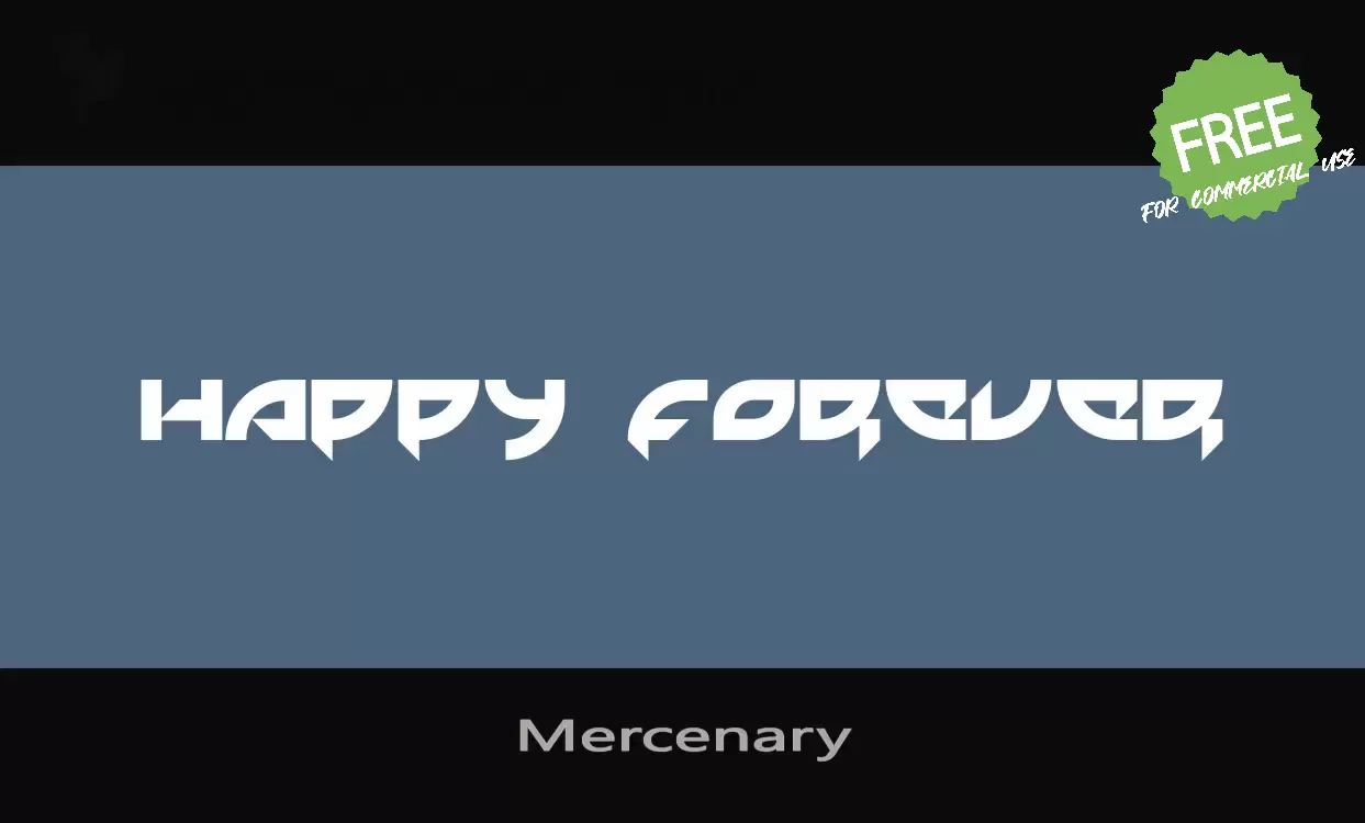 Font Sample of Mercenary