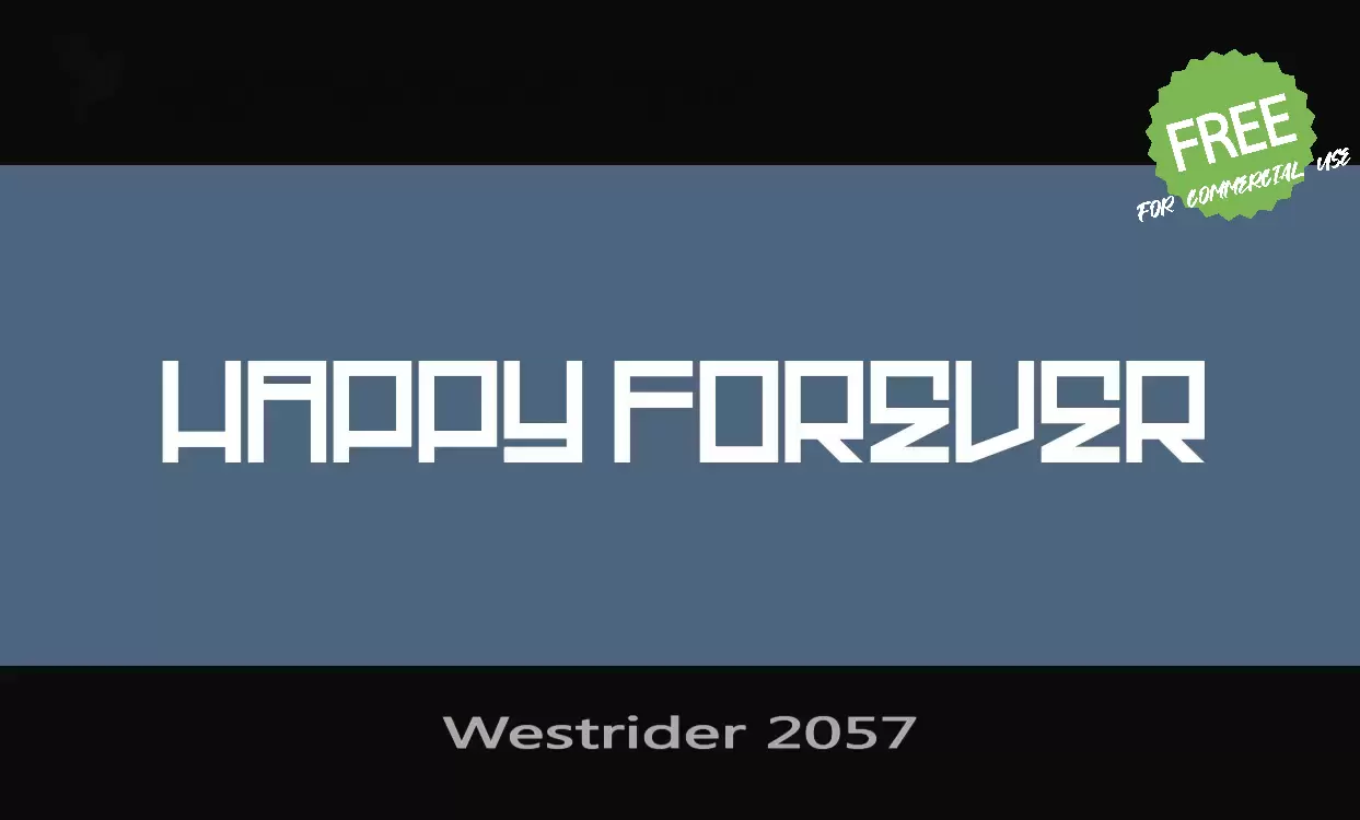 「Westrider 2057」字体效果图