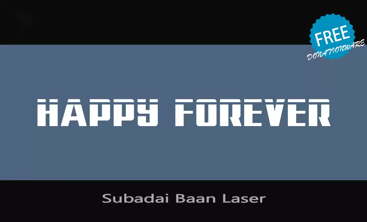 「Subadai-Baan-Laser」字体效果图