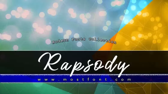 「Rapsody」字体排版样式